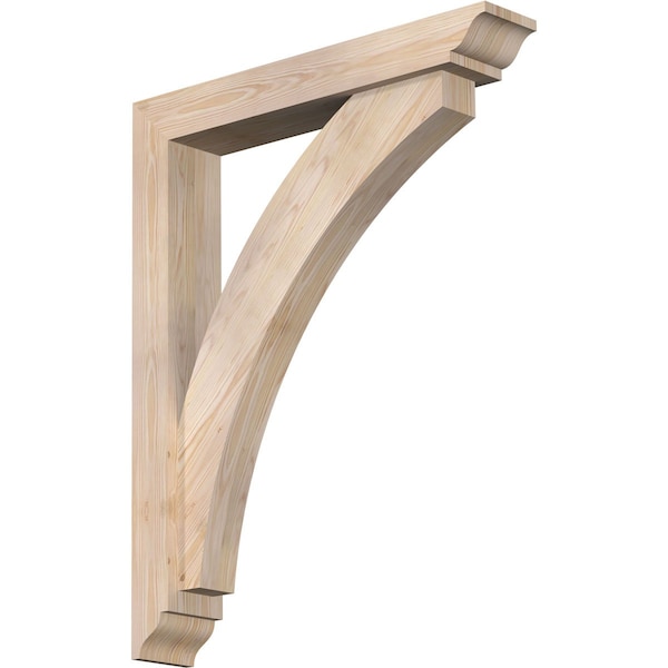 Ekena Millwork Thorton Traditional Smooth Bracket w/ Offset Brace, Douglas Fir, 5 1/2"W x 32"D x 40"H BKT0604X32X40THR01SDF - main